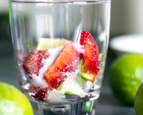 Strawberry Caipirinha Cocktail